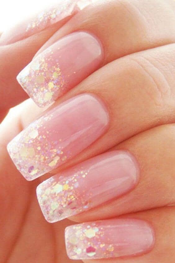 Pink With Confetti Tips Design