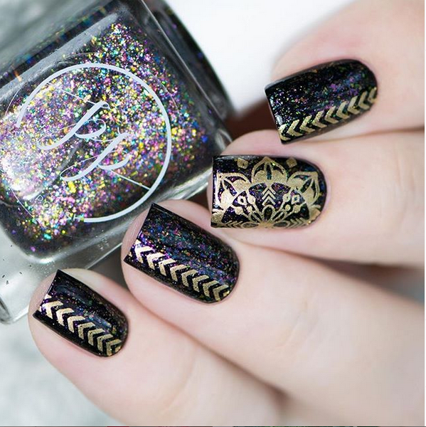 Gold stamping nails