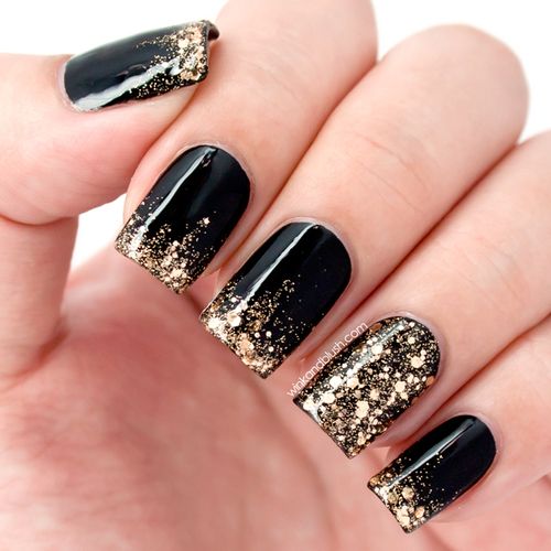 Golden flaky nails