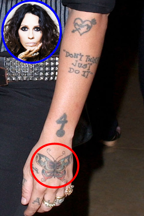 Linda Perry Butterfly Tattoo