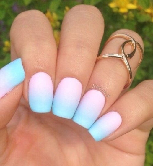 blue and pink matte nails (2)