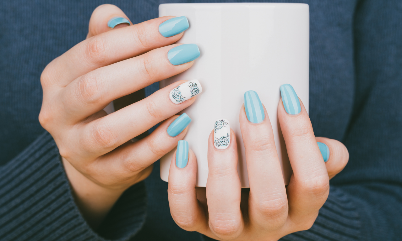 2. Edgy Blue and Green Ombre Nails - wide 7