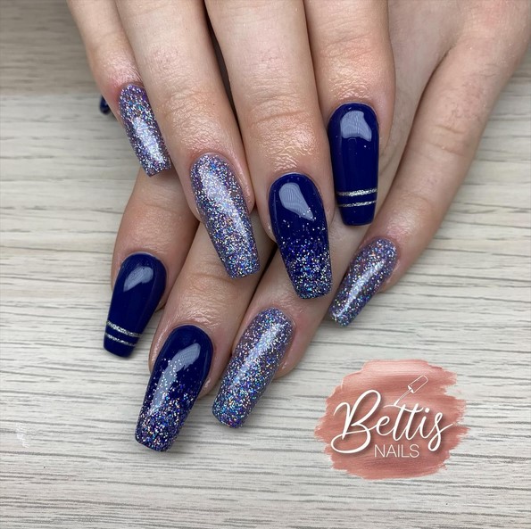 17 Cutest Coffin Blue Ombre Nail Designs To Try in 2022 - Stylinggo