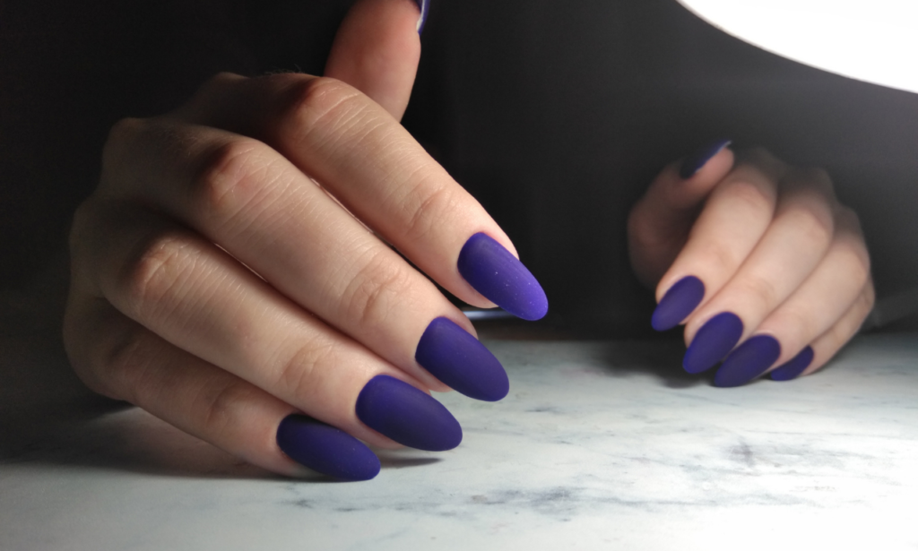 Matte Blue Ombre Nail Designs