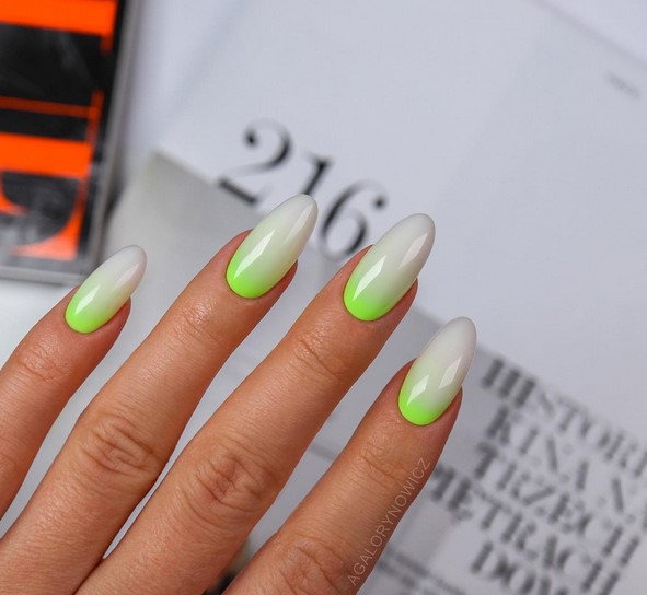 Neon ombre nails