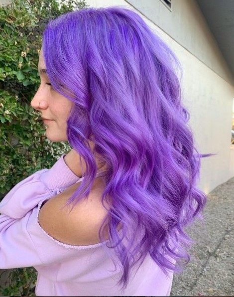 gorgeous lavender and purple hair