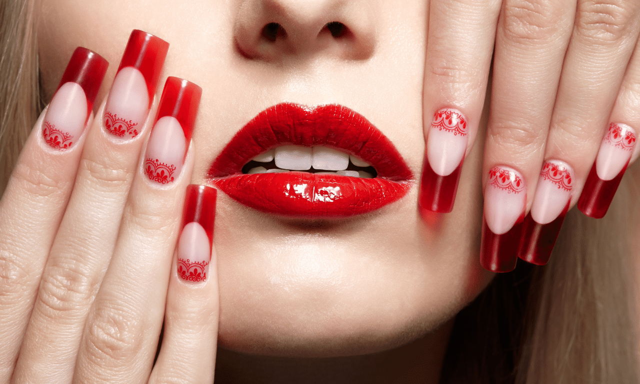 Red Acrylic Nails on Tumblr - wide 2