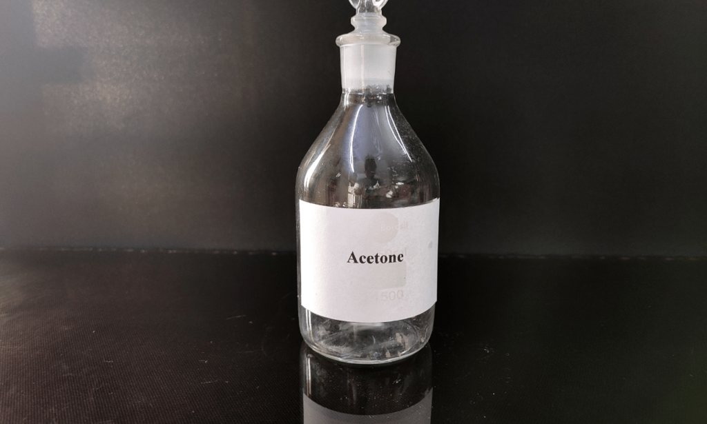 acetone to get rid of eyelash glue off clothes